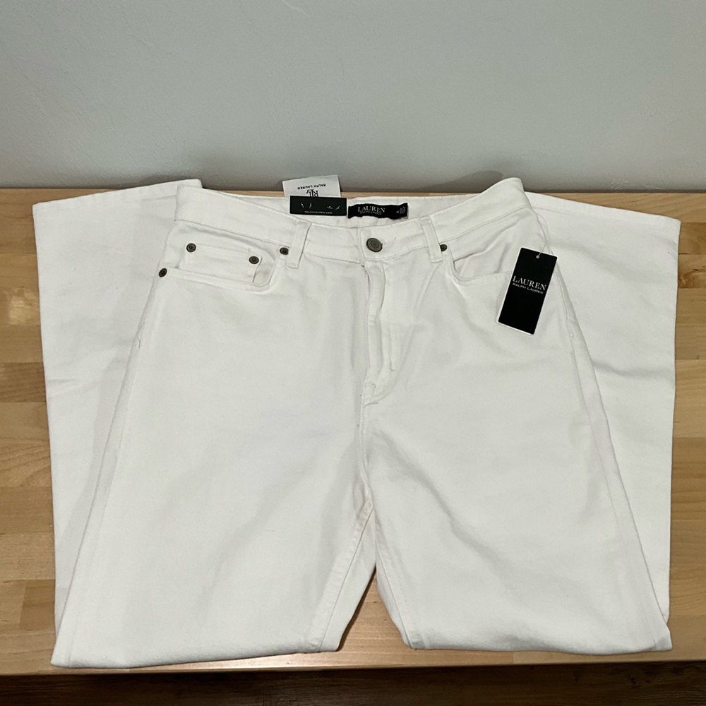 NWT White Ralph Lauren High-Rise Straight Ankle Length Jeans